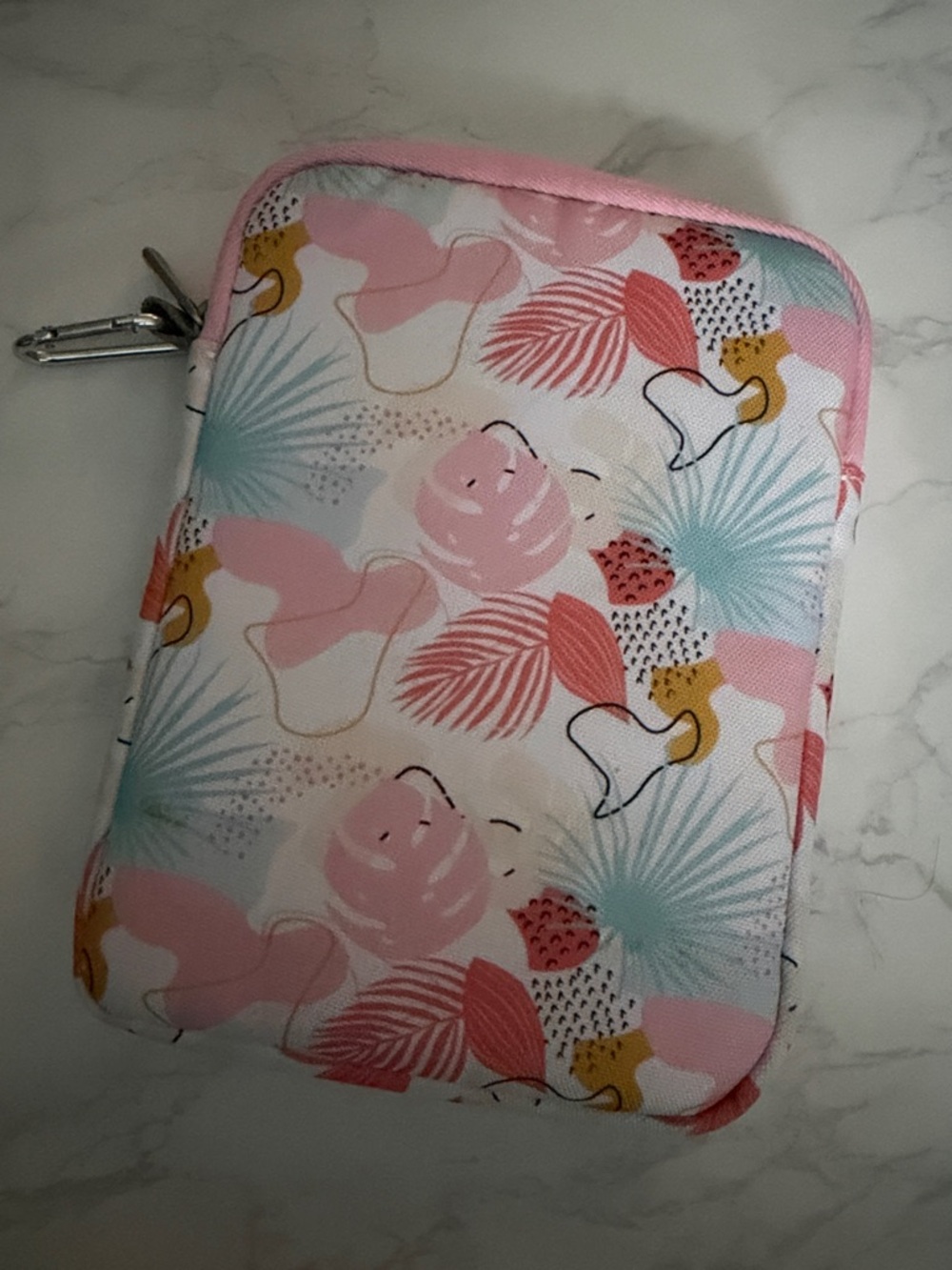 Kindle padded case floral - Pink & Aqua - Picture 3 of 4